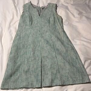 Karl Lagerfeld Green Tweed Midi Dress